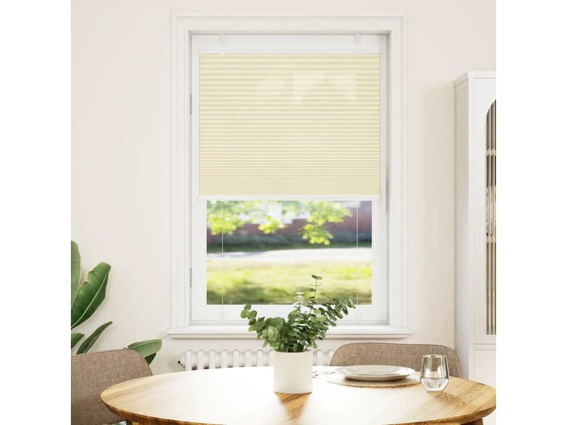  Store plissé, store de fenêtre crème 70x150 cm largeur du tissu 69,4 cm polyester cf46851  - Conforama A
