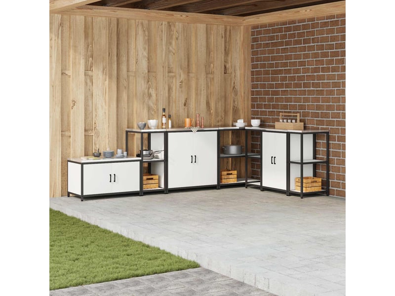 Étagère de cuisine, étagère de rangement hattem blanc 40x50x92cm acier - Conforama B