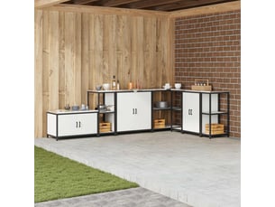 Étagère de cuisine, étagère de rangement hattem blanc 40x50x92cm acier