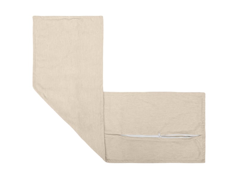  Lot de 2 housses de coussin houten crème 40 x 145 cm tissu chenille cf49300  - Conforama D
