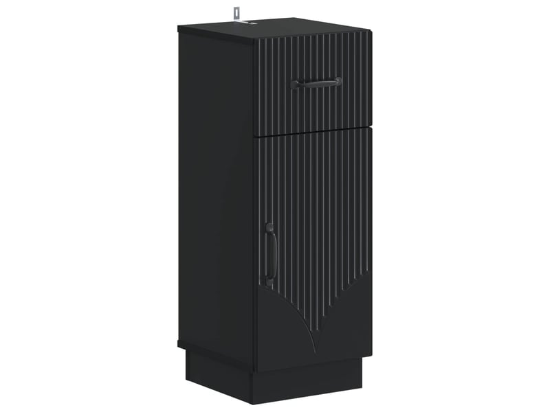 Ensemble de meuble de salle de bain 3 pièces hoorn noir cf63487 - Conforama C