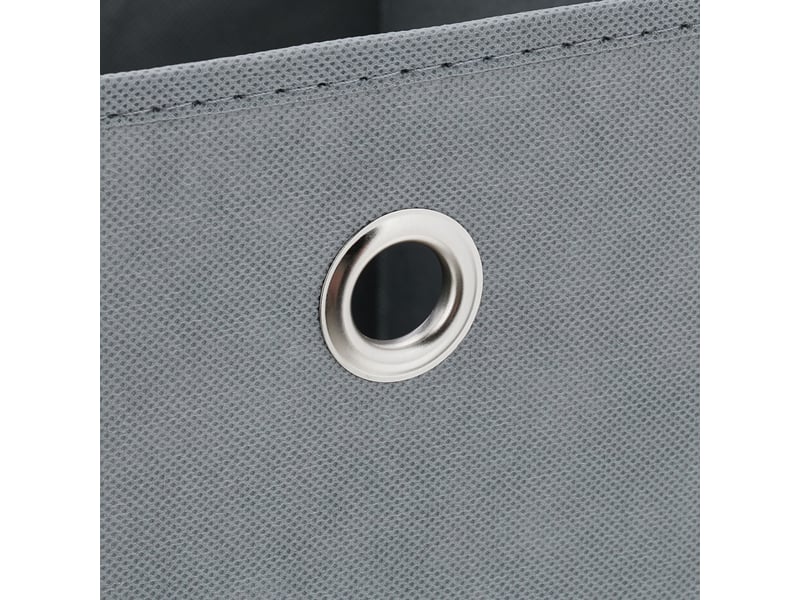  Lot de 4 boîtes de rangement pratiques 30 x 30 x 30 cm pour objets du quotidien en tissu gris 13_0018377  - Conforama D