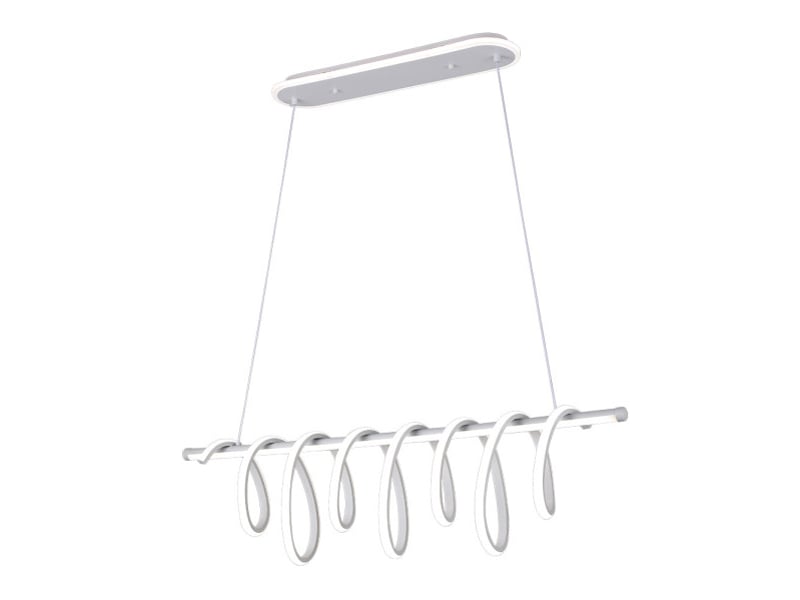  Fabrilamp premium, suspension, moderne, led, 157 w, 13884 lm, 3000-4000-6000 k, blanc, 55-119.5 x 90 x 15 cm 250292001 - Conforama A