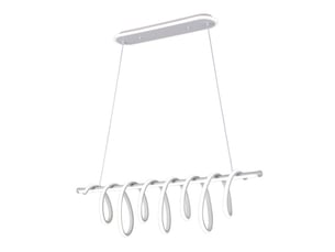 Fabrilamp premium, suspension, moderne, led, 157 w, 13884 lm, 3000-4000-6000 k, blanc, 55-119.5 x 90 x 15 cm