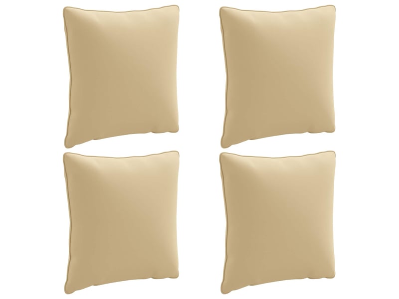  Lot de 4 coussins de dos, coussins de dossier putten 100 % polyester beige cf59428  - Conforama A
