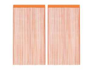 Lot de 2 rideaux en fils, rideau de porte 140 x 250 cm orange cf43849