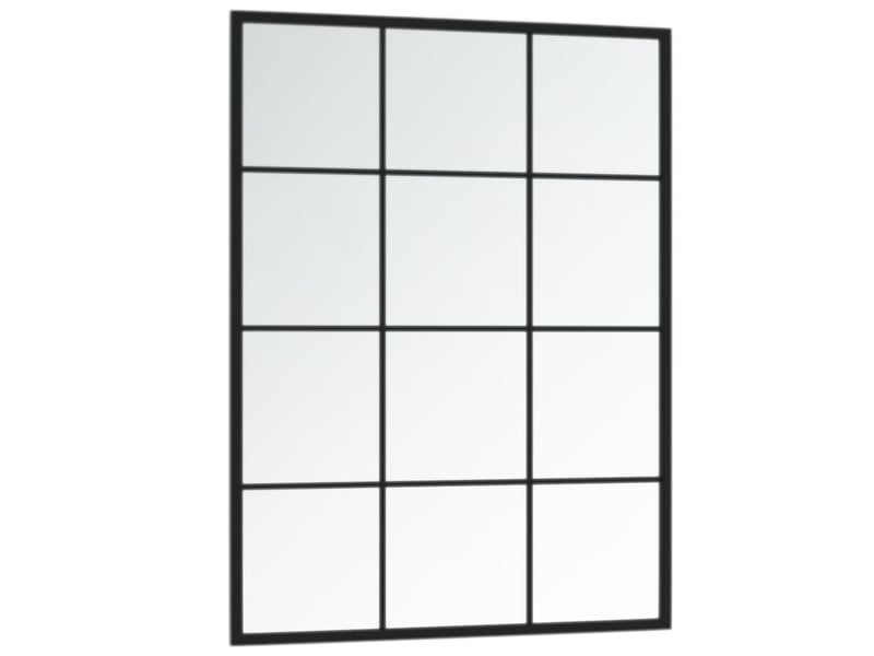  Lot de 2 miroirs muraux noir 80x60 cm métal cf62943  - Conforama D