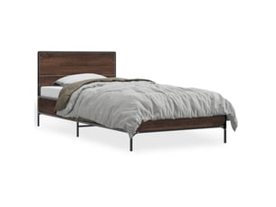 Lit simple 90x190 cm    coloris marron