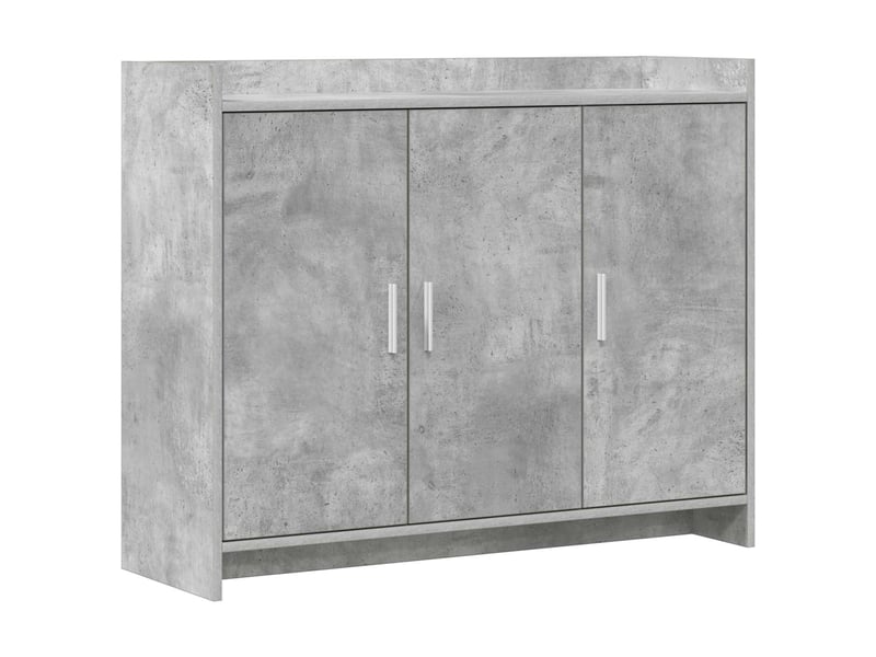  Buffet - bahut - meuble de rangement gris béton 98,5 x 33 x 80 cm bois d'ingénierie  - Conforama A