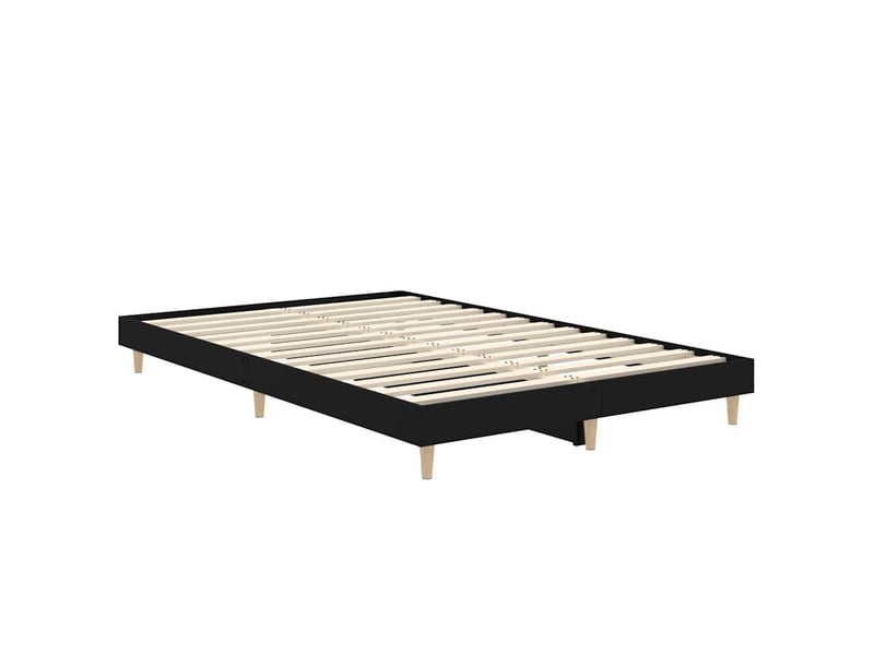  Lit double- lit adulte -  cadre de lit sans matelas noir 120x190 cm bois d'ingénierie  - Conforama D