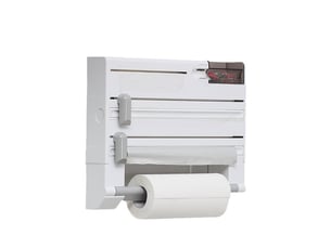 Dérouleur mural cuisine pour 3 rouleaux support de rangement avec lames tranchantes