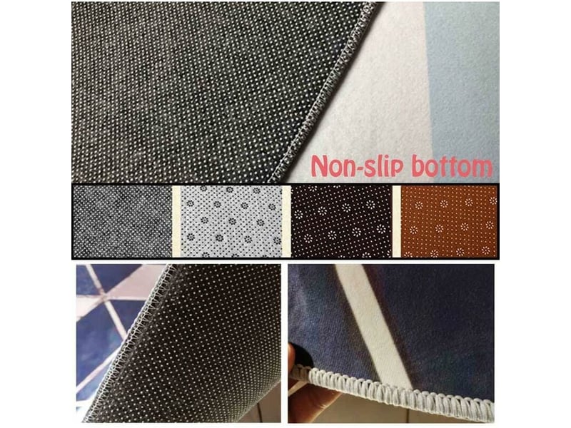 Tapis rond lavable en machine, style géométrique simple intérieur anti slip chambre à coucher salon tapis d'entrée absorbant (vert dégradé,120cm) PA308037JJZJ - Conforama D