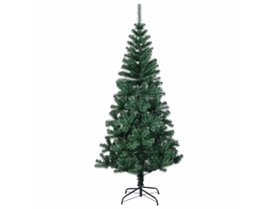 Sapin de noël - arbre de noël artificiel pointes iridescentes vert 150 cm pvc