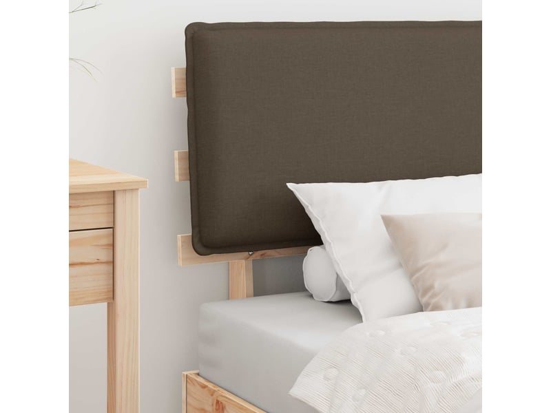  Lit simple- lit adulte -  cadre de lit avec tête de lit rembourrée taupe 80 x 200 cm  - Conforama B