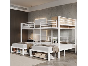 Lit superposé 140x200 cm <strong>HAUSS SPOLE</strong> <strong></strong> coloris bicolore