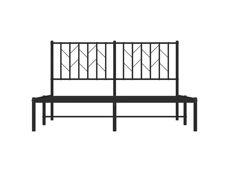  Lit double- lit adulte -  cadre de lit métal sans matelas avec tête de lit noir 140x190cm  - Conforama D