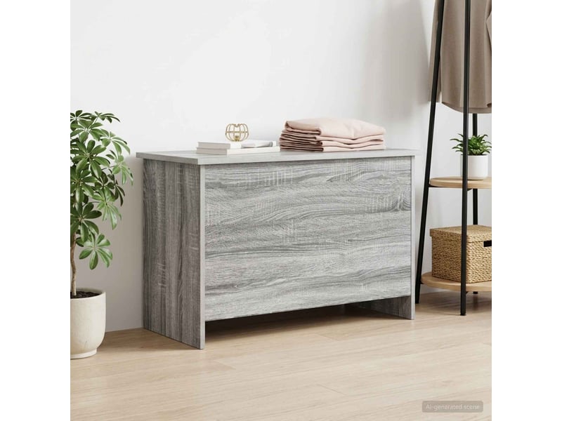 Coffre de rangement avec stockage sonoma gris 80x40x50 cm - Conforama B