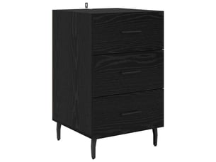 Table de chevet chêne noir 40 x 40 x 66 cm bois d'ingénierie