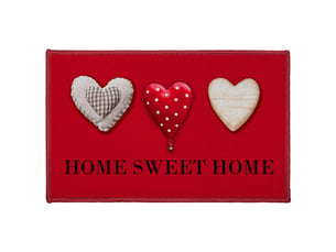 Tapis déco home passion 50x80cm rouge