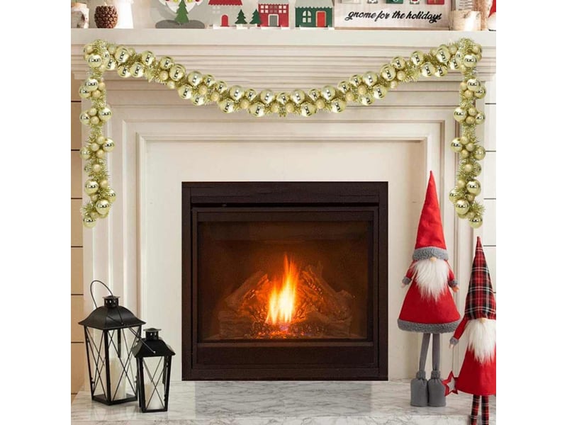  Guirlande de boules de noël led doré 186 cm polystyrène  - Conforama B