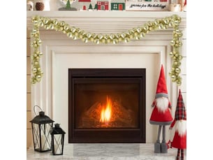 Guirlande de boules de noël led doré 186 cm polystyrène