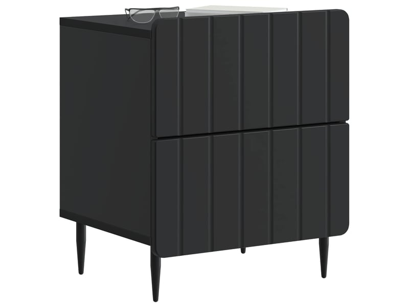  Table de chevet avec tiroir 2 pièces noir 43 x 34,5 x 49,5 cm  - Conforama A