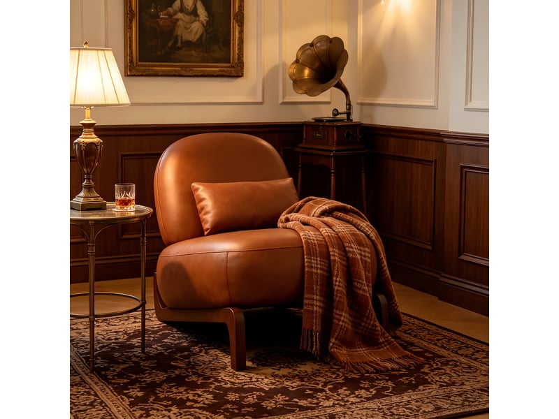 Fauteuil d'appoint blanc - chaise lounge sans accoudoirs en velours avec pieds en bois massif pour salon et chambre - Conforama D