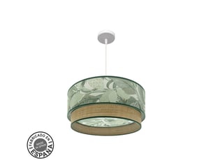Suspension fabrilamp congo blanc vert naturel 3 x e27 ø 50 cm