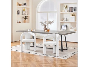 Lot de 2 chaises de salle à manger avec accoudoirs en velours beige