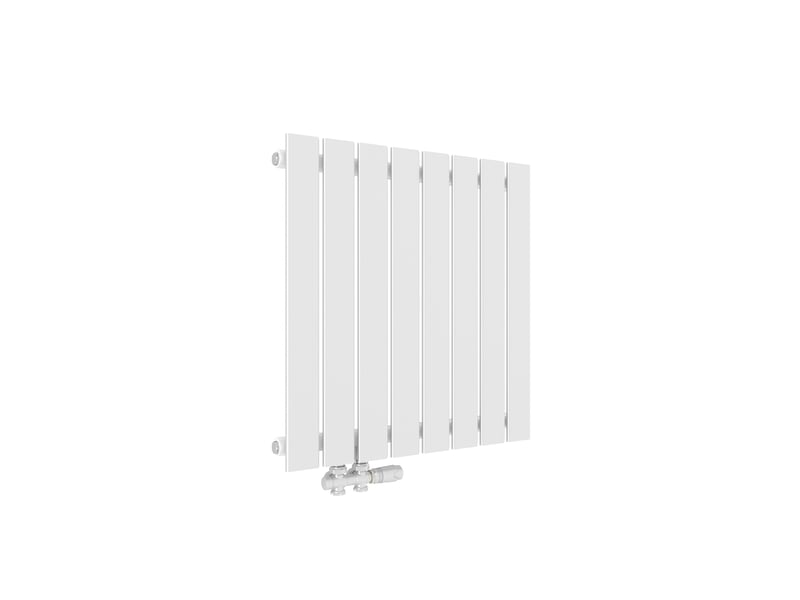 Emke radiateur à eau chaude, radiateur plat seule couche connexion latérale, blanc 63 x 61,6 cm 438w - Conforama A