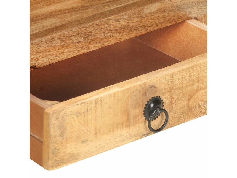  Meuble tv - banc tv - meuble de rangement 117x30x41 cm bois de manguier massif brut  - Conforama E