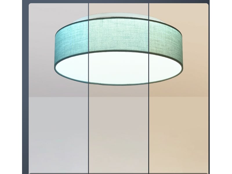  Plafonnier avec abat-jour en tissu, douille e27 24w 30x10cm  - Conforama B