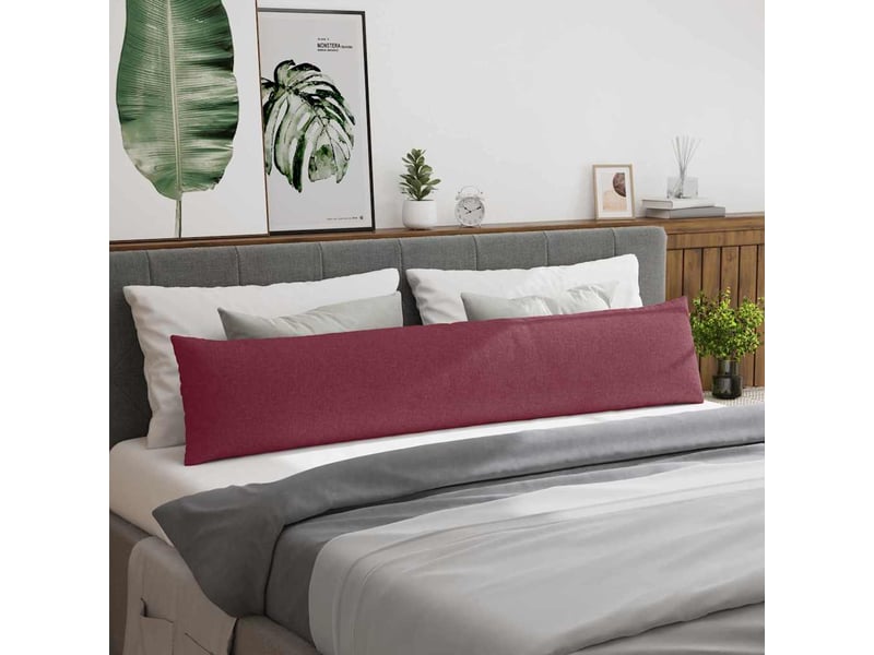  Lot de 2 coussins de canapé, coussins décoratifs tissu bordeaux 200 x 40 cm cf58796  - Conforama D