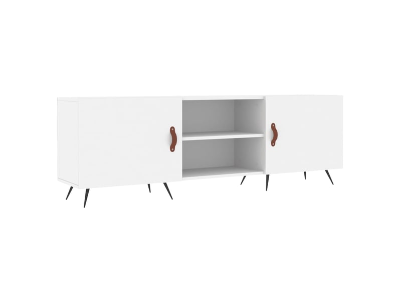  Meuble tv - banc tv - meuble de rangement blanc 150x30x50 cm bois d'ingénierie  - Conforama A