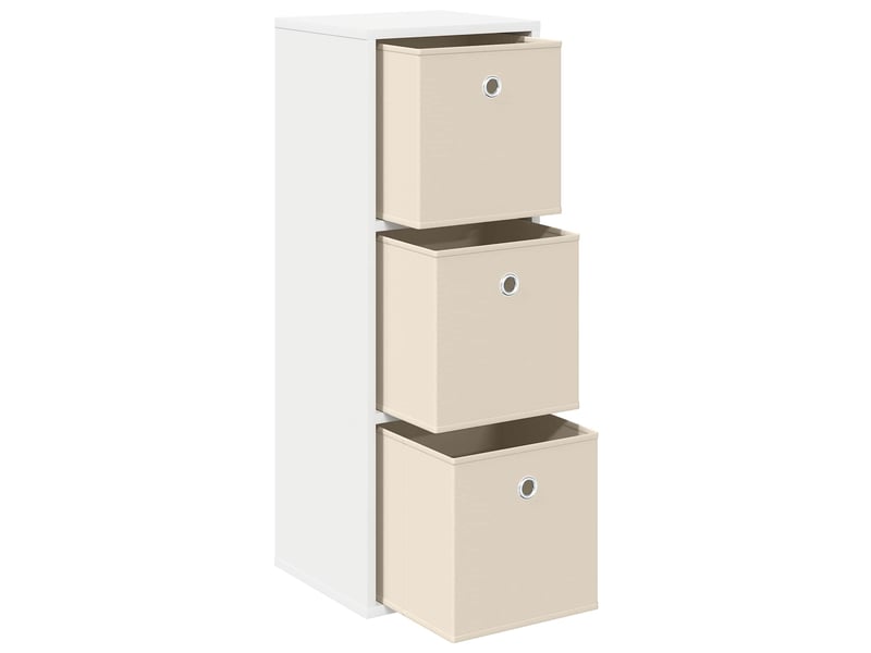  Buffet - bahut - meuble de rangement avec tiroir blanc 30,5 x 27 x 84,5 cm  - Conforama D