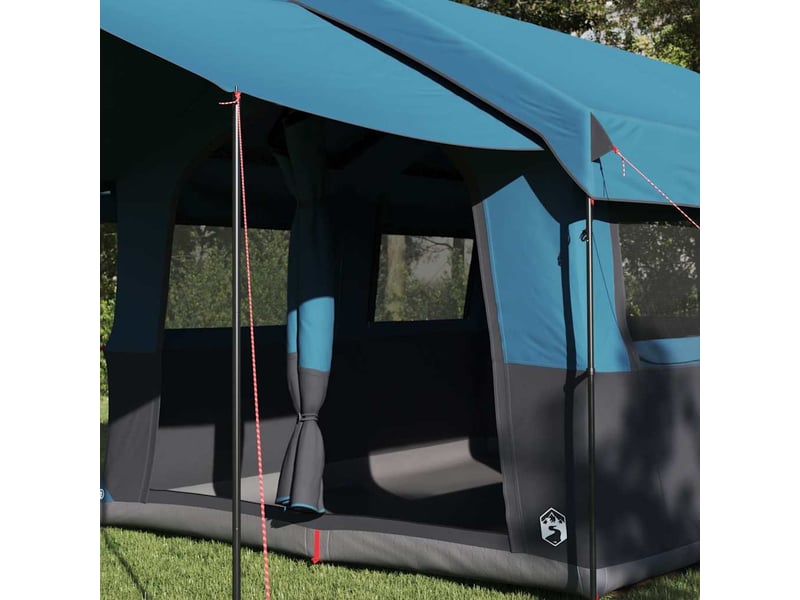 Tente de camping, tente familiale 4 personnes bleu et gris - Conforama C