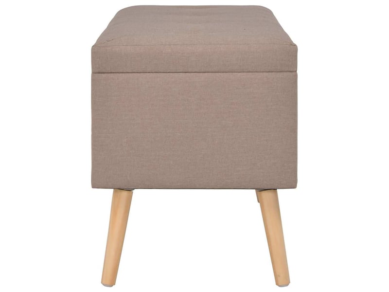  Lot de 3 tabourets de rangement marron tissu  - Conforama C