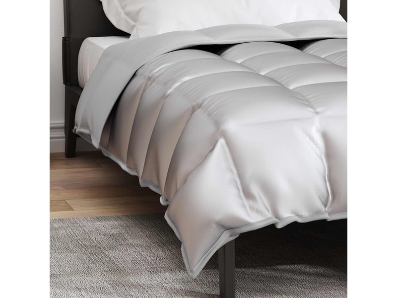  Duvet d'hiver - couette 135 x 200 cm 450 gm² argenté  - Conforama D