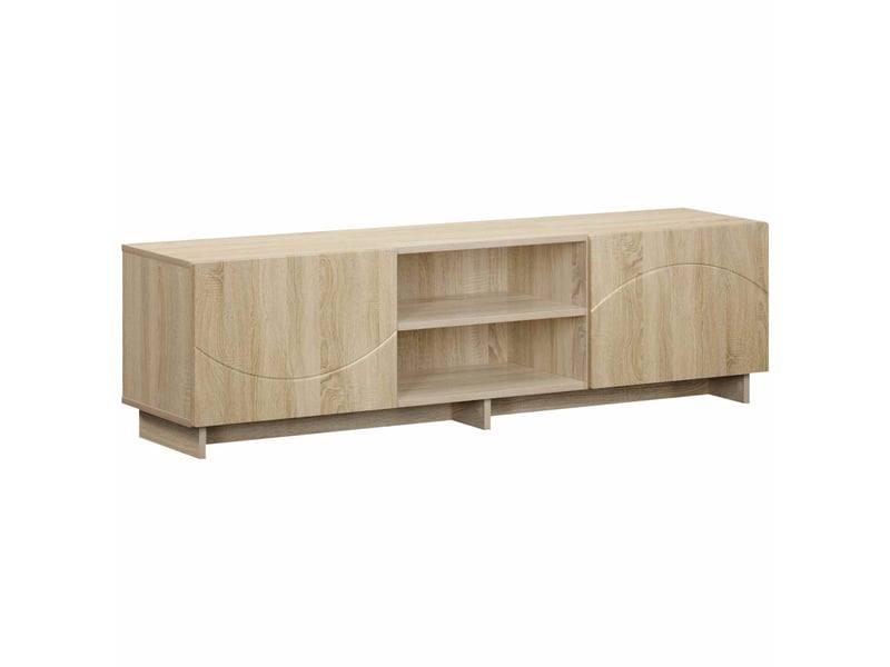  Meuble tv, banc tv 140x34,5x40 cm chêne sonoma bois d'ingénierie shl77840  - Conforama A