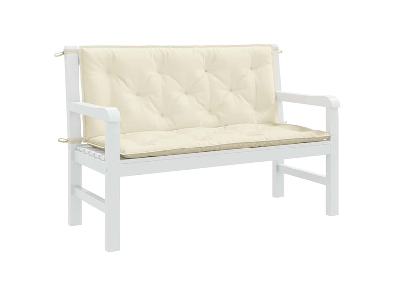 Coussin de banc de jardin, coussin d'assise blanc crème tissu oxford cf52668  - Conforama D