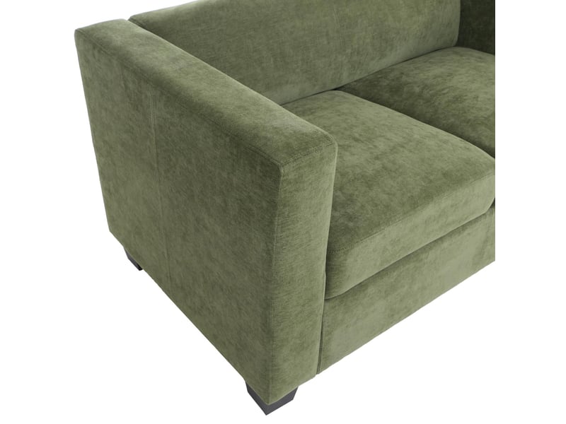  Canapé 2 places lille, canapé lounge 2 places, suspension nosag, tissuchenille (260 gm²) 136 cm - vert  - Conforama E