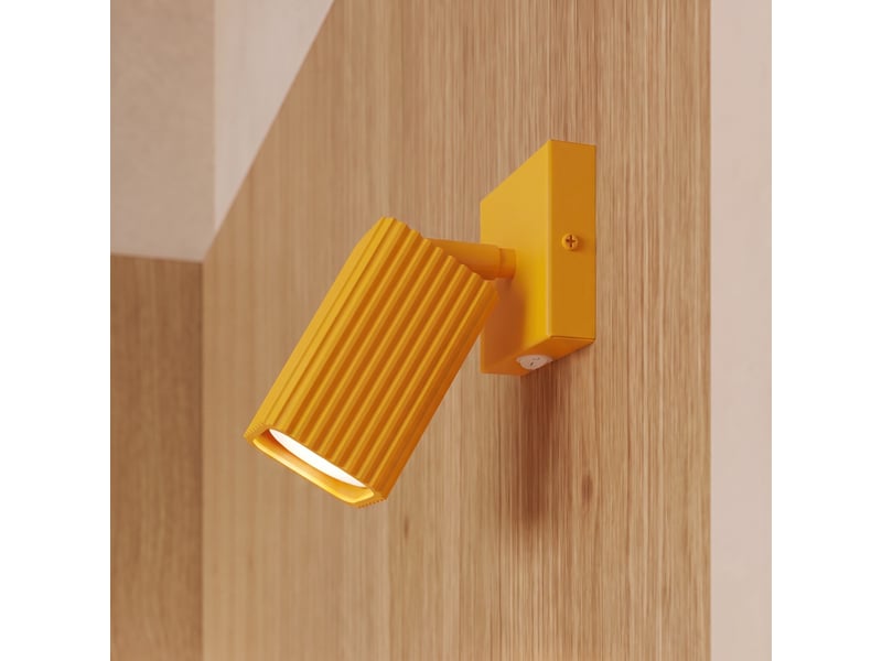  Applique rayo jaune avec interrupteur aluminium moderne 16x8x16cm SL.3259 - Conforama D
