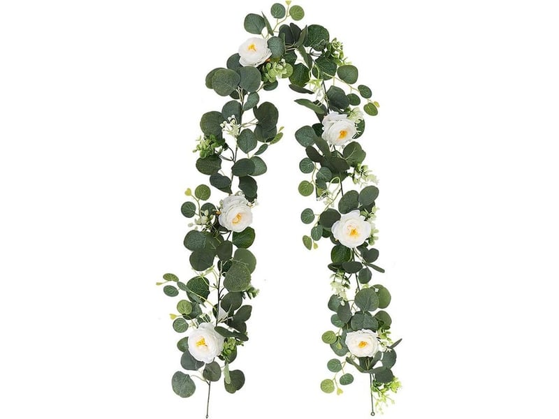  Guirlande de fleurs artificielles - guirlande de dahlias de 180 cm - fleurs en plastique de 1,80 m - décoration florale artificielle pour cérémonie, maison, jardin, mur, mariage, noël, fête  - Conforama A