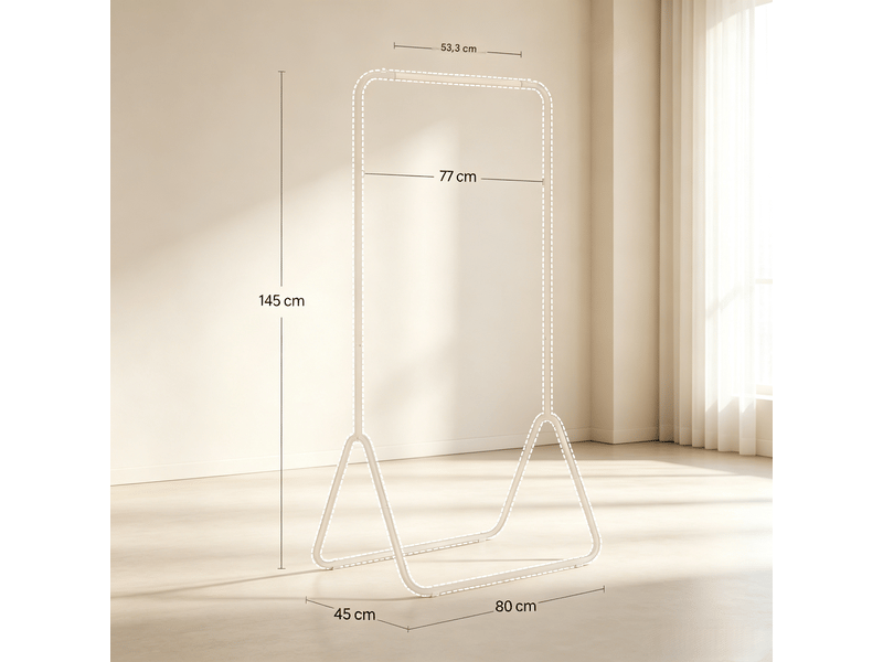  Portant à vêtements en métal blanc 80 x 47 x 146 cm T5828P519374 - Conforama C