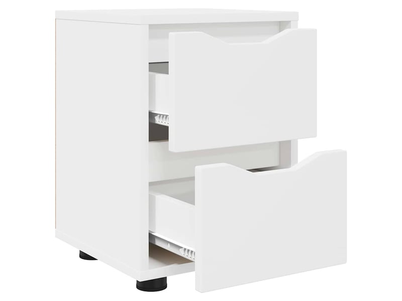  Tables de chevet avec tiroir 2 pièces blanc 30,5 x 30 x 43 cm  - Conforama E
