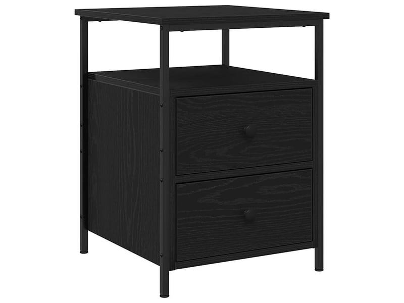  Table de chevet - cabinet de chevet - table de nuit chêne noir 34 x 35,5 x 50 cm  - Conforama A