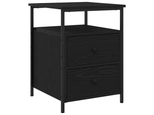 Table de chevet - cabinet de chevet - table de nuit chêne noir 34 x 35,5 x 50 cm
