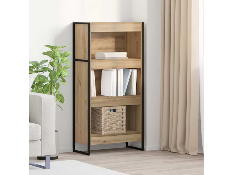 Bibliothèque, armoire à livres 60 x 30 x 121 cm bois d'ingénierie chêne artisan - Conforama B