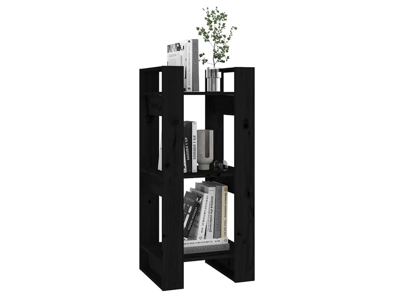  Bibliothèque, séparateur de pièce noir 41x35x91 cm pin solide  - Conforama E