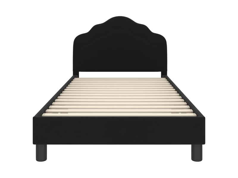  Cadre de lit pour enfants - lit jeune avec tête de lit noir 90 x 190 cm  - Conforama E